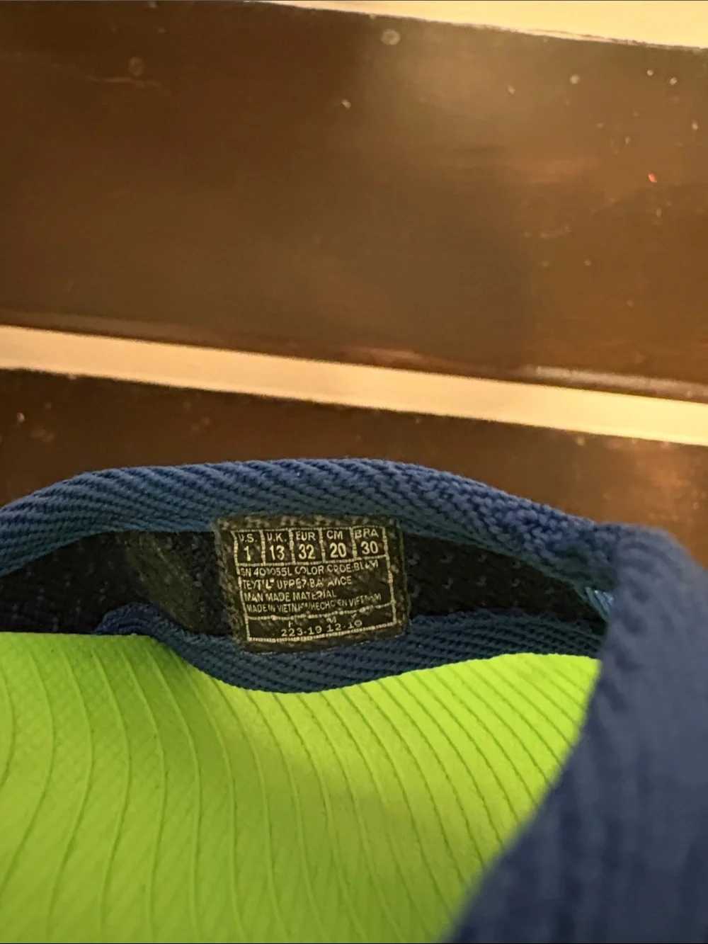 Skechers Neon Green Footbed Flip Flops with Blue Mesh Straps